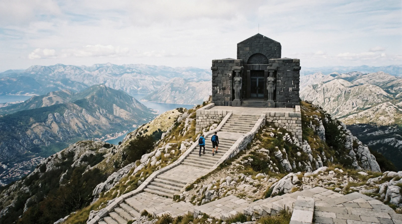The Njegos Mausoleum on the Jezerski vrh summit of Lovćen National Park above the Bay of Kotor